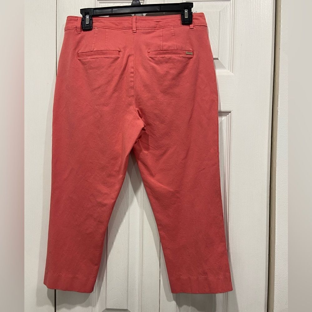White House Black Market The Slim crop pants coral size 8 - Picture 10 of 12